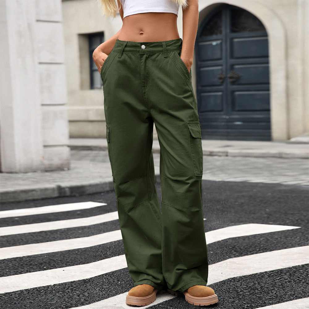 Wide Leg Split Hem Trousers