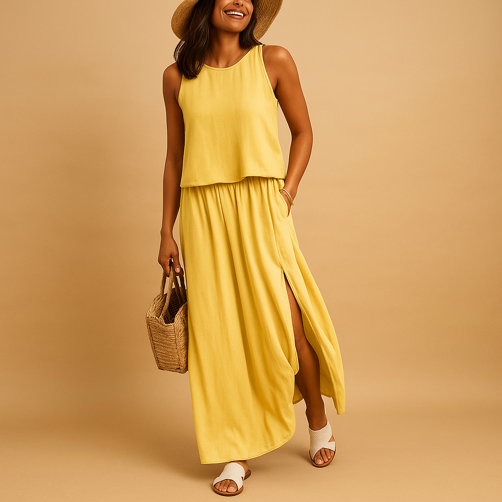Casual short sleeve summer dress for women with a loose fit and breathable fabric. Perfect for everyday wear, casual outings, or chic summer occasions.