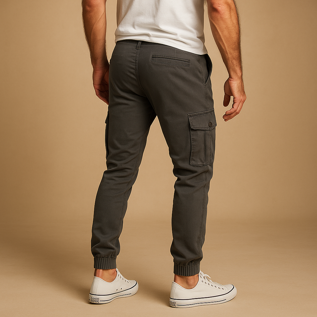 Men’s cargo pants with straight-leg fit, durable lightweight fabric, and multiple Velcro pockets, perfect for casual wear and outdoor activities.