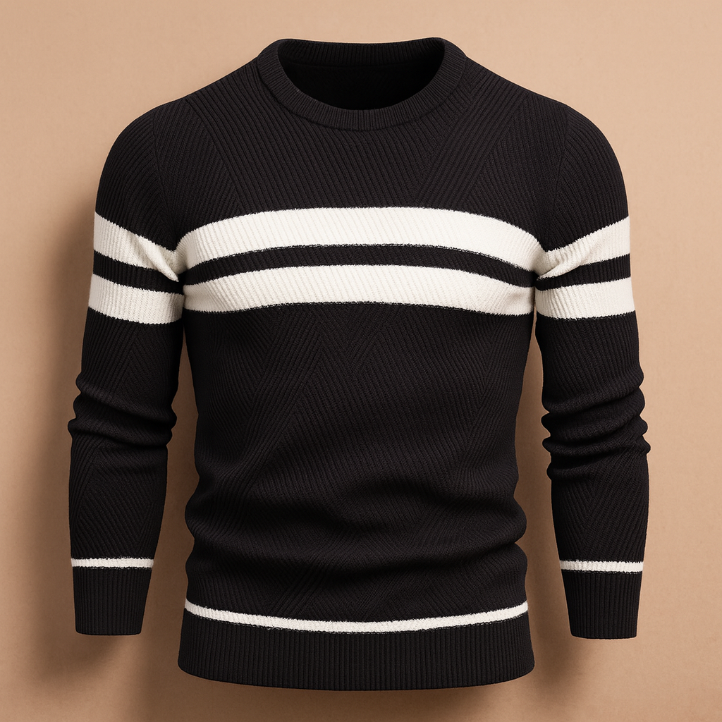 Casual crew neck sweater for men with a soft, warm fit and classic design, perfect for autumn and winter casual or smart outfits.