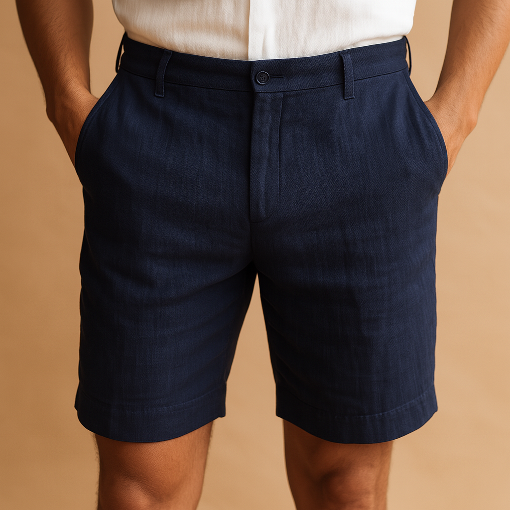 Men’s casual summer shorts with elastic waistband, relaxed fit, and breathable fabric, perfect for beach, casual outings, and warm-weather wear.