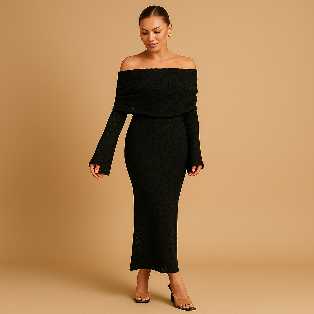 Chic off-shoulder summer dress for women with comfortable fit and adjustable design, perfect for sunny days and casual outings.