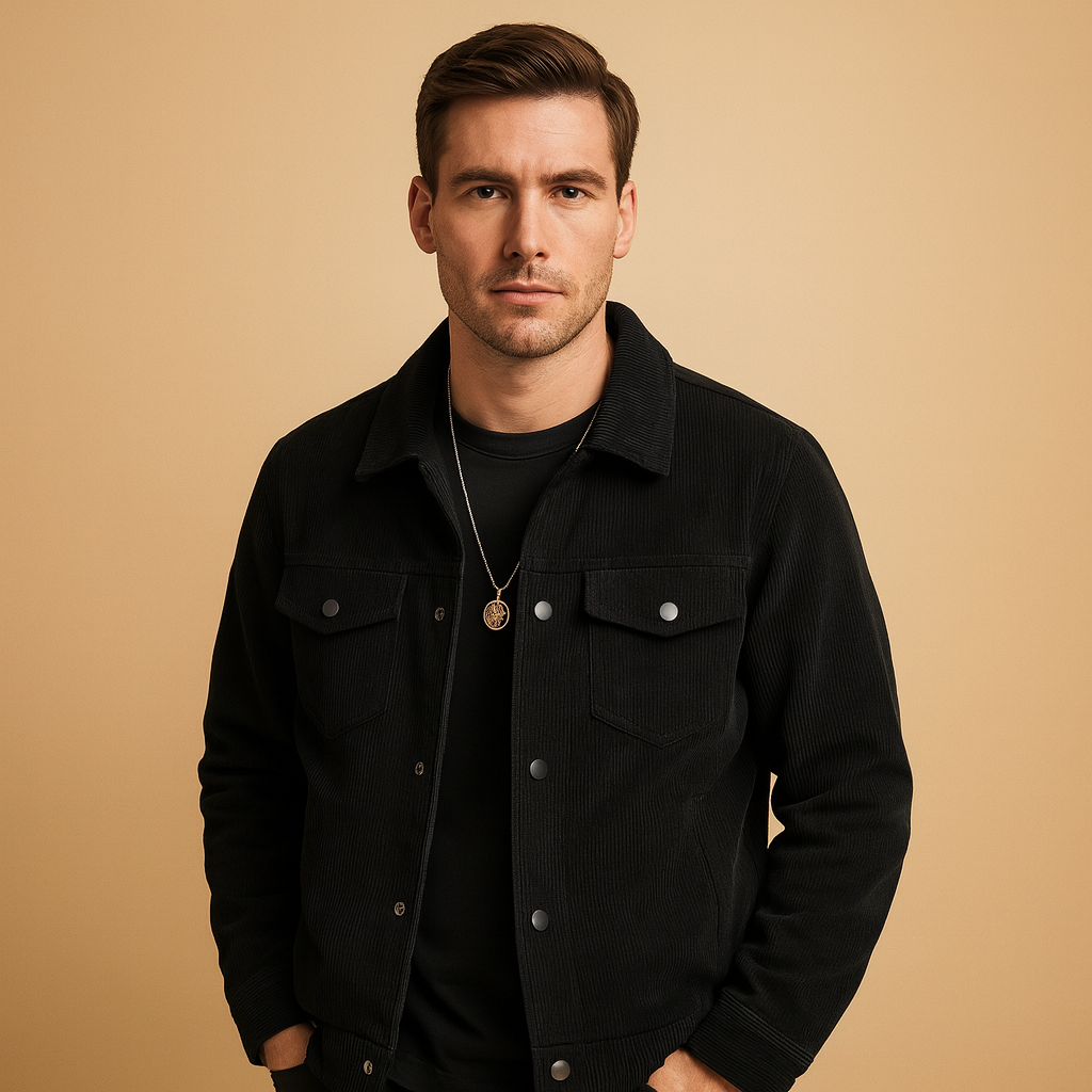 Men’s classic corduroy jacket with relaxed fit and timeless design, perfect for everyday wear and casual occasions across all seasons.