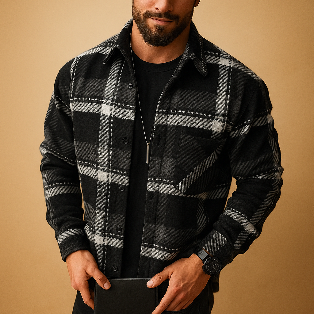 Men’s classic long sleeve shirt with solid-color design, breathable fabric, and comfortable fit, ideal for work, casual outings, and formal occasions.