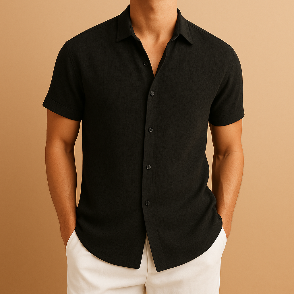 Men’s classic slim fit shirt with modern tailored design, available in timeless colors. Perfect for casual wear, semi-formal occasions, and weekend outfits.