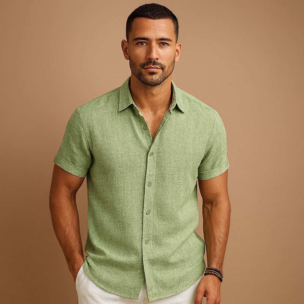 Men’s classic slim fit shirt with modern tailored design, available in timeless colors. Perfect for casual wear, semi-formal occasions, and weekend outfits.