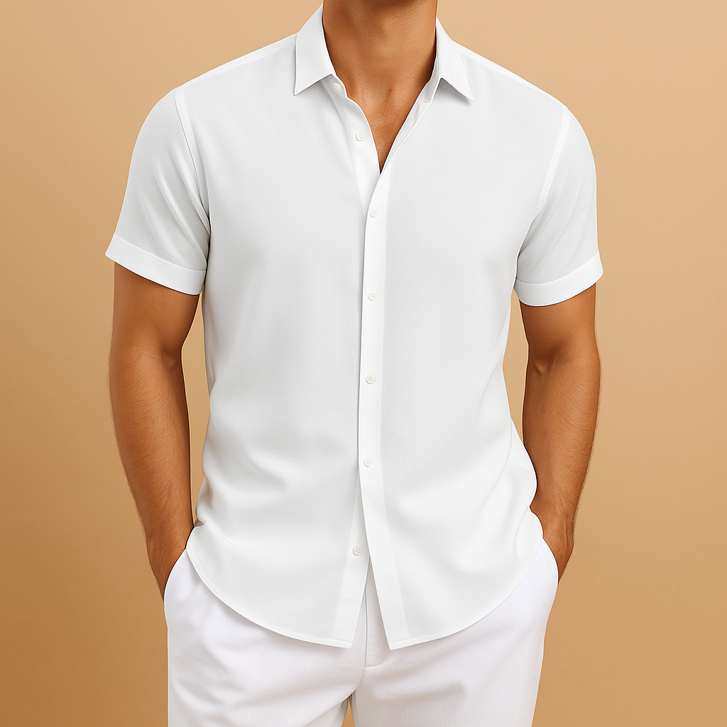 Men’s classic slim fit shirt with modern tailored design, available in timeless colors. Perfect for casual wear, semi-formal occasions, and weekend outfits.