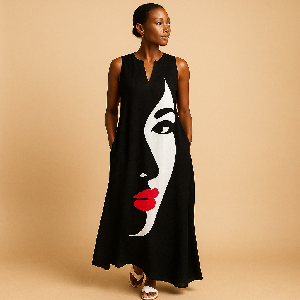 Women’s colorful summer dress with breathable fabric and vibrant print, perfect for summer parties, casual days, and warm weather outings.