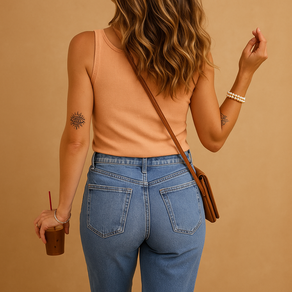 Women’s sleeveless cotton tank top with a U-neckline and slim fit, perfect for summer days, casual outfits, and relaxed warm-weather style.