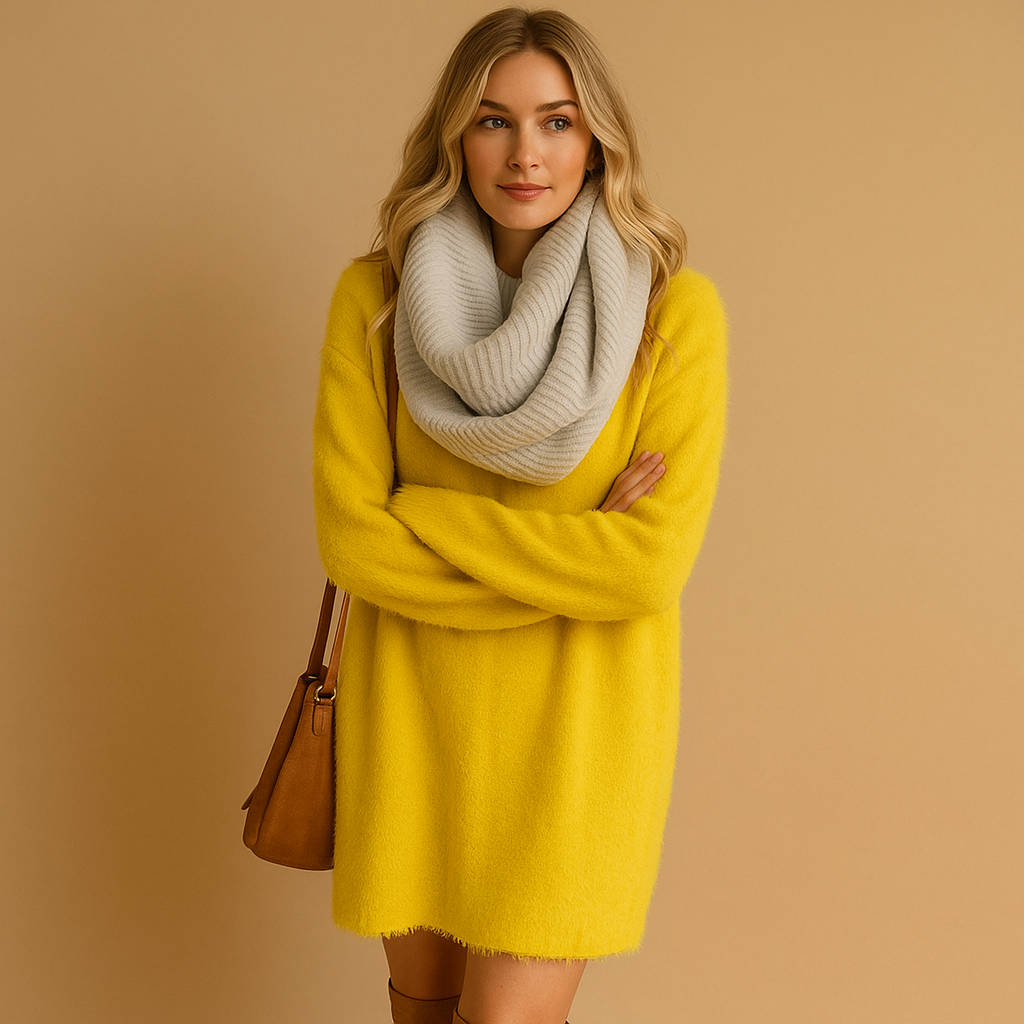 Elegant casual dress for women with lightweight flowing fabric and flattering silhouette, perfect for work, daily wear, or special occasions.