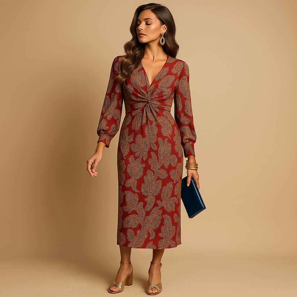 Women’s elegant timeless dress with flattering silhouette and versatile design, perfect for formal events, summer outings, or everyday wear.