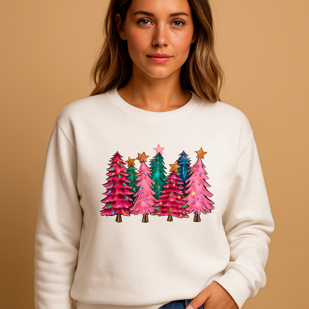 Festive Christmas sweater for women with relaxed fit and playful holiday pattern, perfect for family gatherings, parties, or cozy winter evenings.