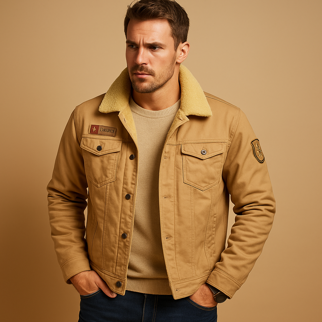 Men’s fleece motorcycle jacket with reinforced panels, breathable warmth, and sporty biker design. Ideal for cold-weather rides.
