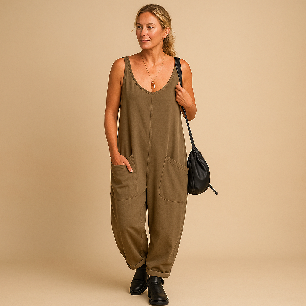 Flowy summer dress for women with a loose fit and lightweight fabric, perfect for warm days, brunches, and relaxed summer occasions.