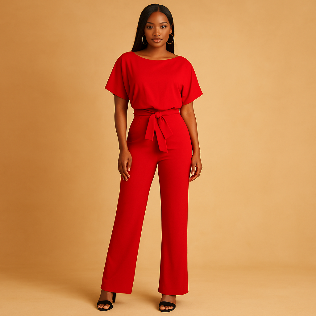 Glamorous glitter halter jumpsuit for women with open back and flared legs, perfect for parties, galas, and festive occasions.