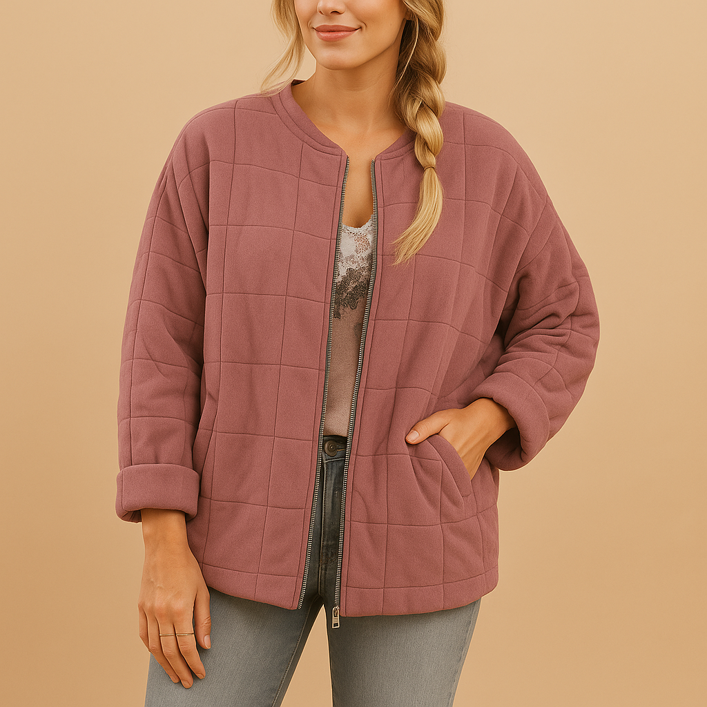 Lightweight summer jacket for women with tailored fit, breathable fabric, practical side pockets, and minimalist design in multiple colors.