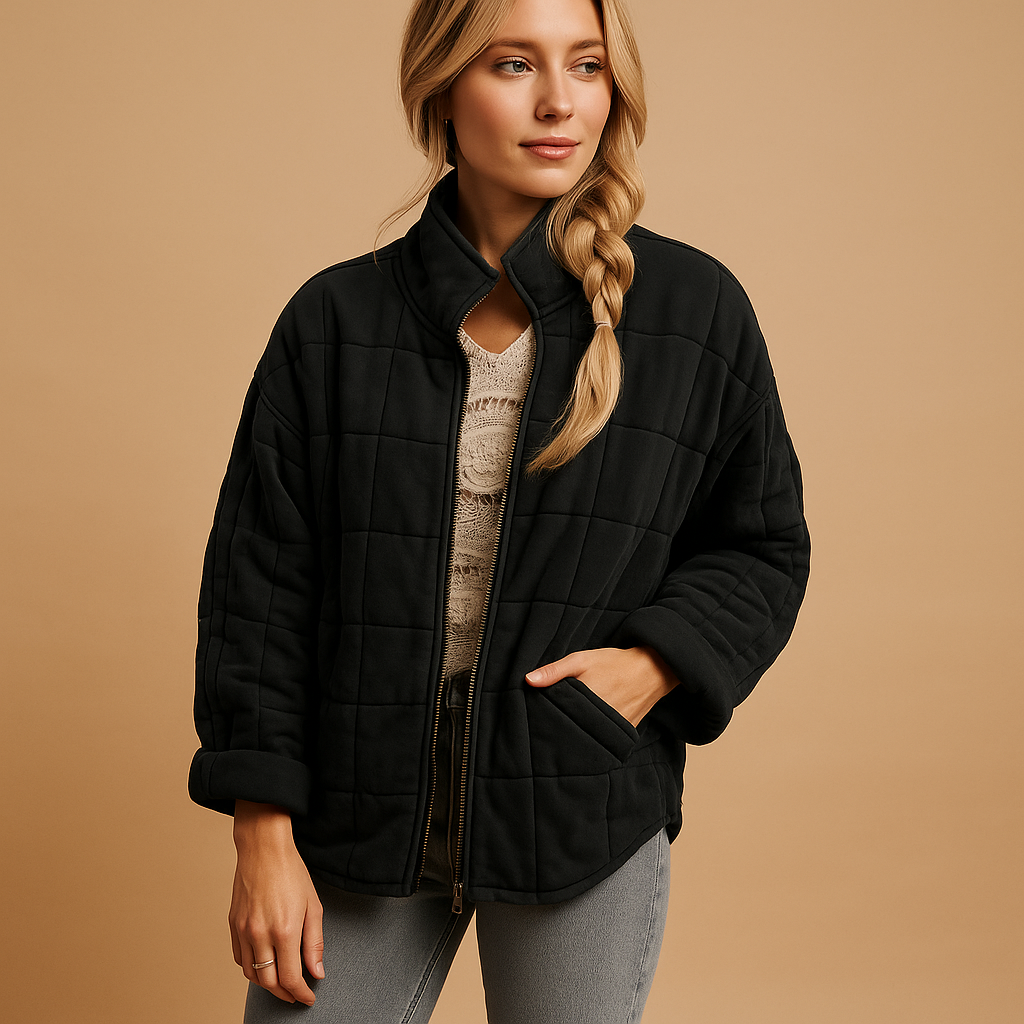 Lightweight summer jacket for women with tailored fit, breathable fabric, practical side pockets, and minimalist design in multiple colors.