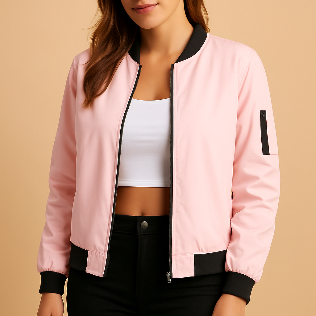 Lightweight summer jacket for women with breathable fabric, flattering slim fit, and timeless design. Perfect for daily wear in spring and summer.