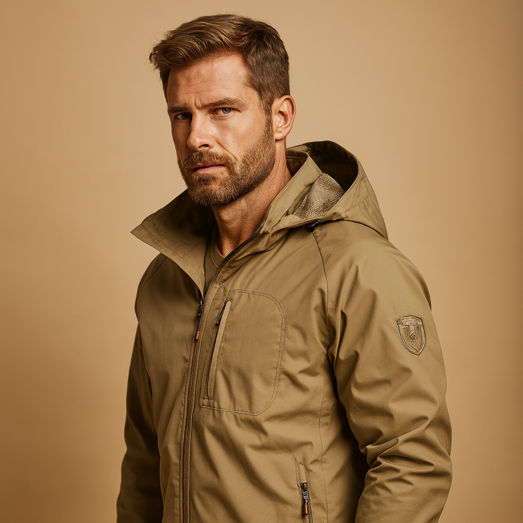 Men’s lightweight outdoor summer jacket with breathable fabric and multiple pockets, ideal for hiking, camping, and everyday wear.