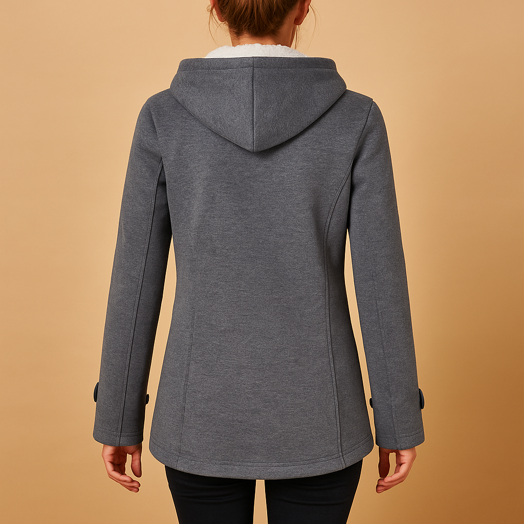 Long hooded winter coat for women featuring a modern fit, wind-resistant design, and elegant silhouette—ideal for cold-weather protection and style.