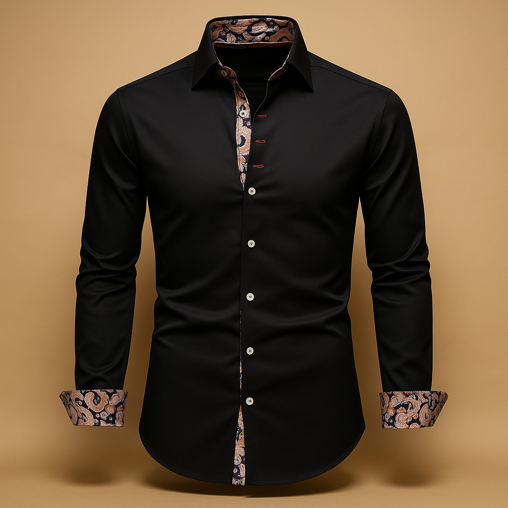 Men’s long sleeve dress shirt with refined fit and timeless design, available in multiple colors. Perfect for formal events, evening wear, and casual outfits.