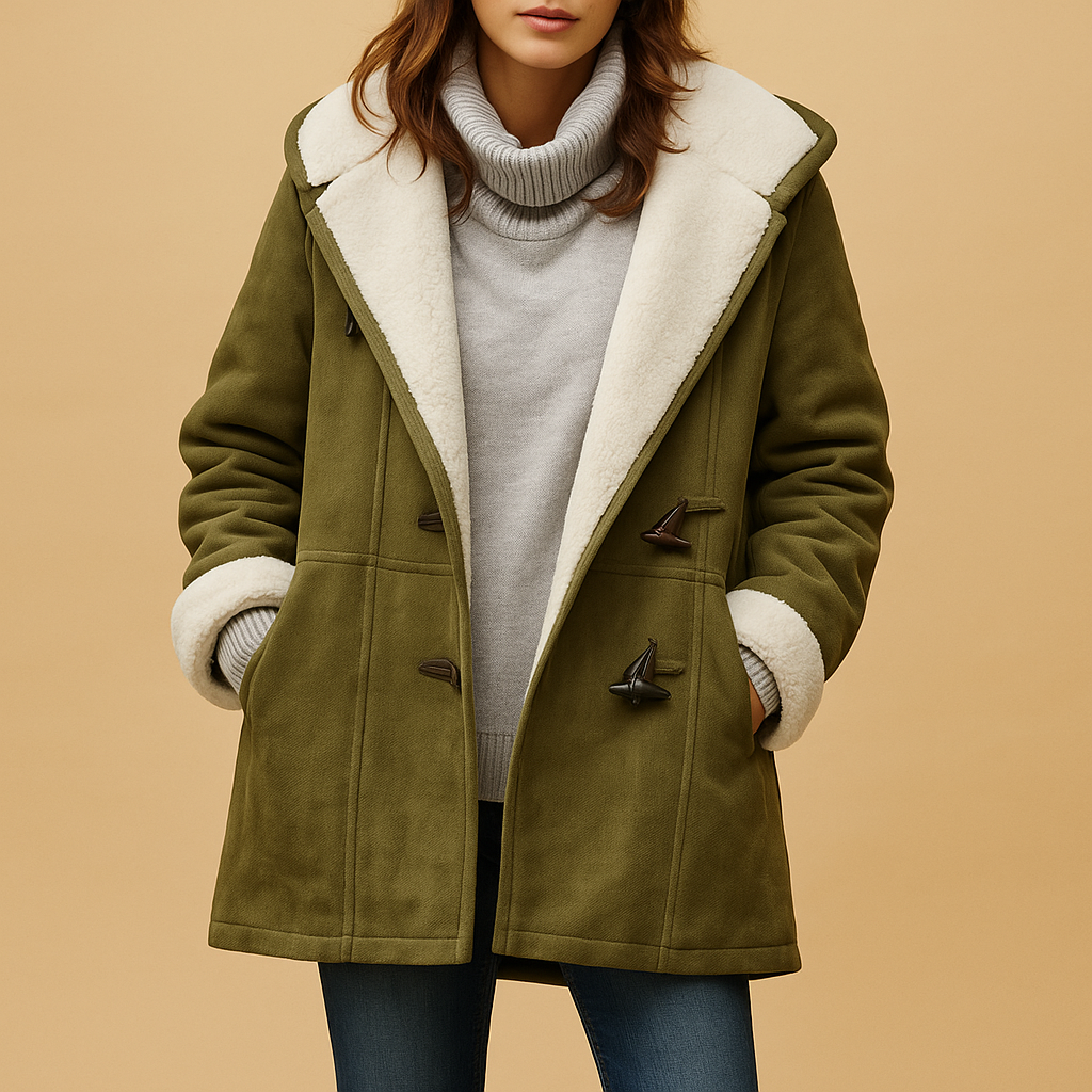 Long winter coat with hood for women, soft insulating fabric, modern fit, and trendy colors for casual and formal winter outfits.