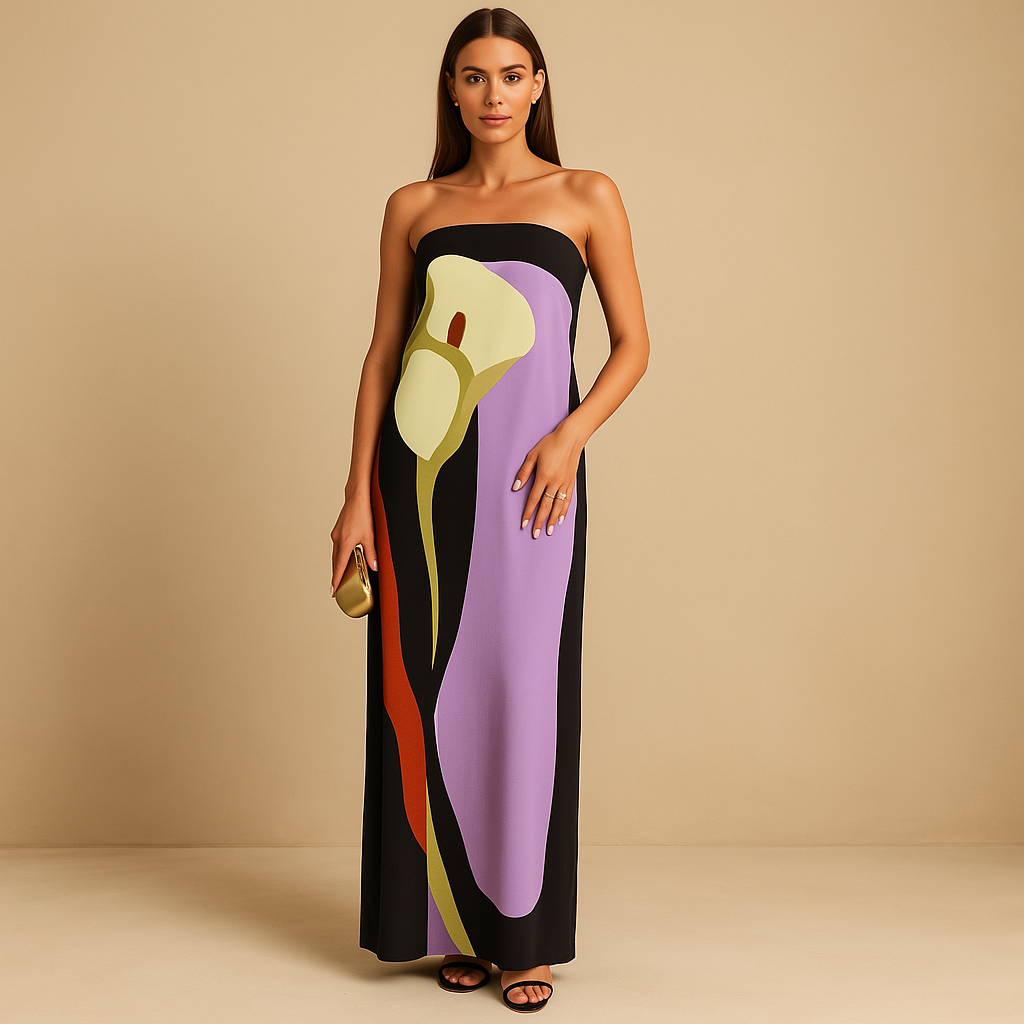 Women’s printed summer dress with lightweight fabric and feminine design, perfect for vacations, brunches, and summer garden parties.