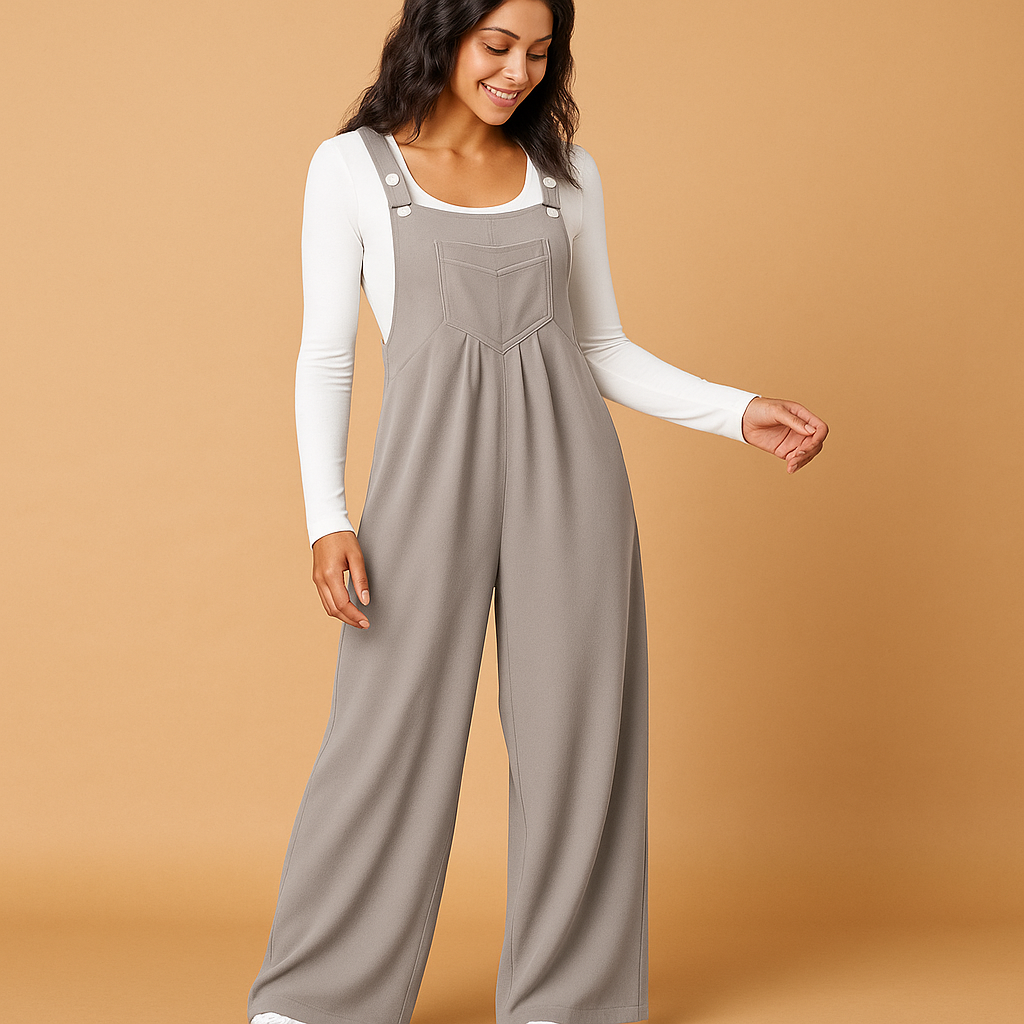 Women’s sleeveless casual jumpsuit with pockets in pink, black, and grey, ideal for relaxed everyday wear and weekend outings.