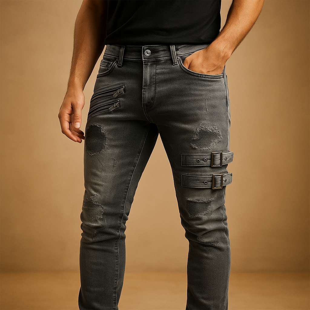 Men’s slim fit jeans with stretch design, durable and comfortable, perfect for casual days, smart occasions, and everyday wear.