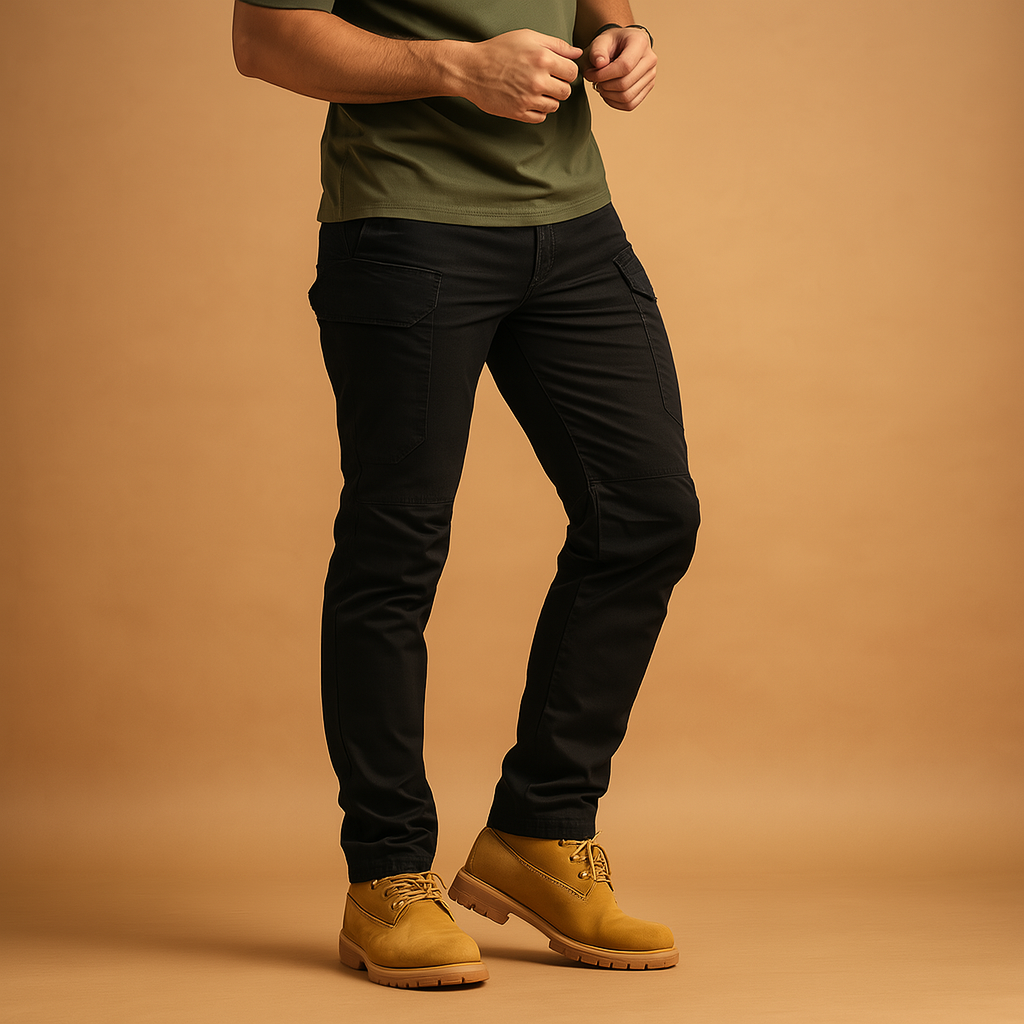 Men’s tactical cargo pants with military-inspired design, multiple pockets, and flexible fit. Ideal for outdoor, survival, travel, and everyday wear.