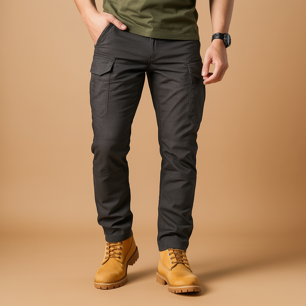 Men’s tactical cargo pants with military-inspired design, multiple pockets, and flexible fit. Ideal for outdoor, survival, travel, and everyday wear.