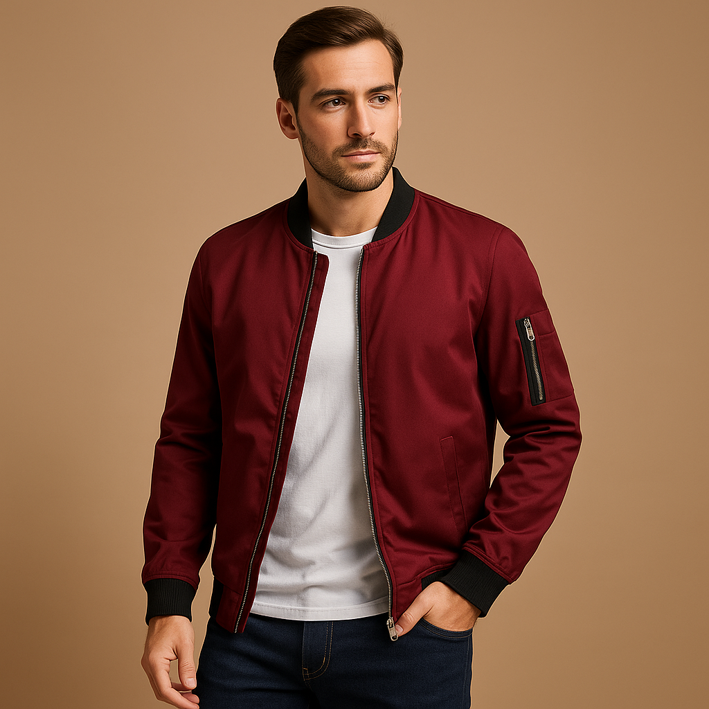 Men’s water-resistant summer jacket with a timeless silhouette, perfect for casual strolls, outdoor activities, and formal occasions.