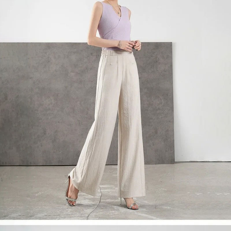 High Waist Wide Leg Trousers
