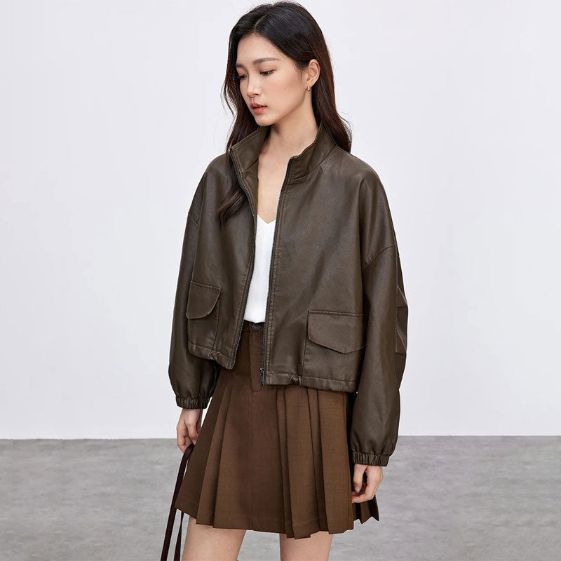 Vintage Leather Jacket Outerwear