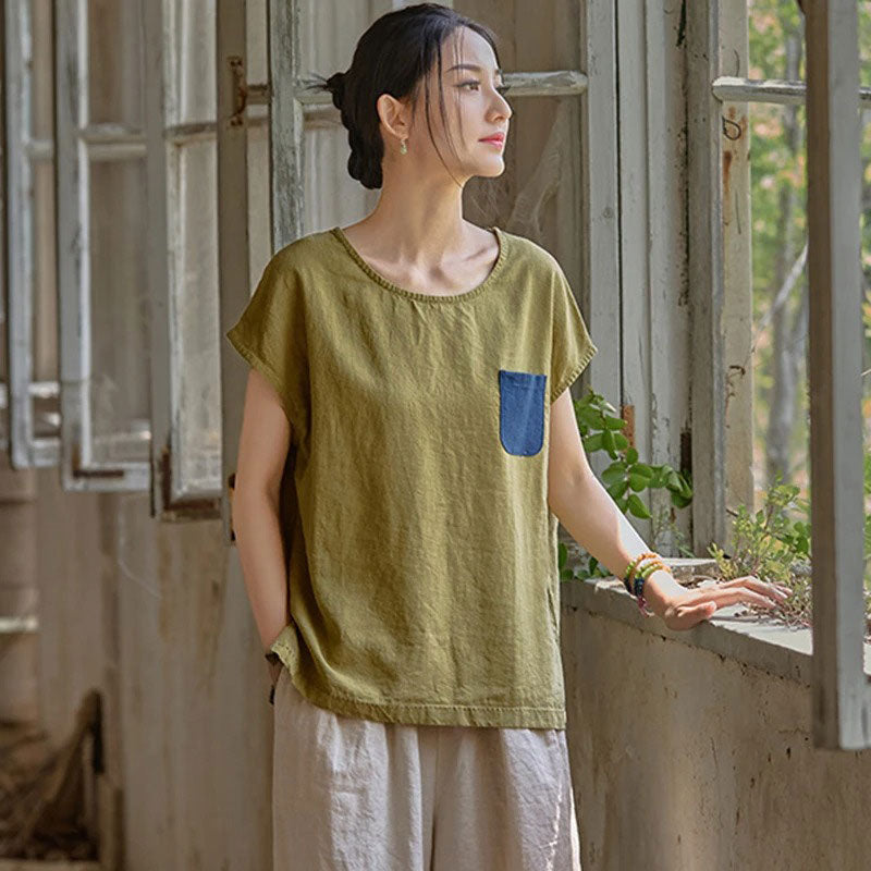 Cotton Linen Casual T-Shirt