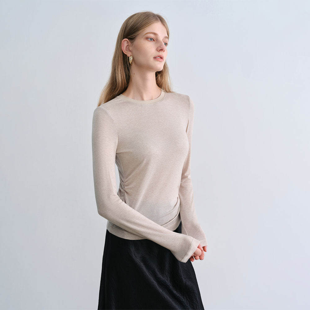 Pure Wool Fall T-Shirt Round Neck