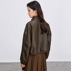 Vintage Leather Jacket Outerwear