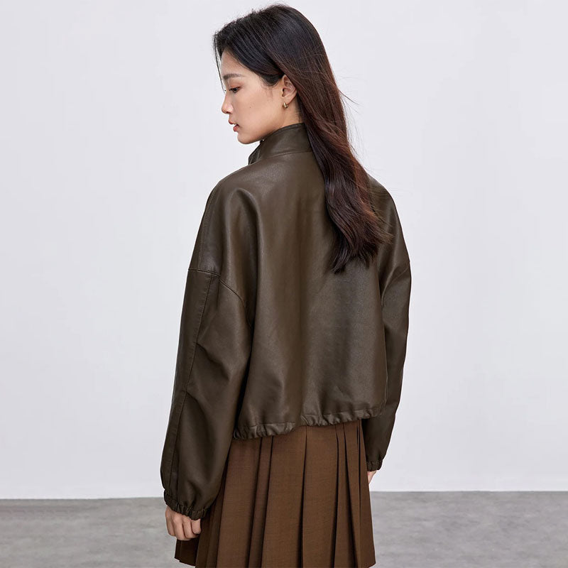 Vintage Leather Jacket Outerwear