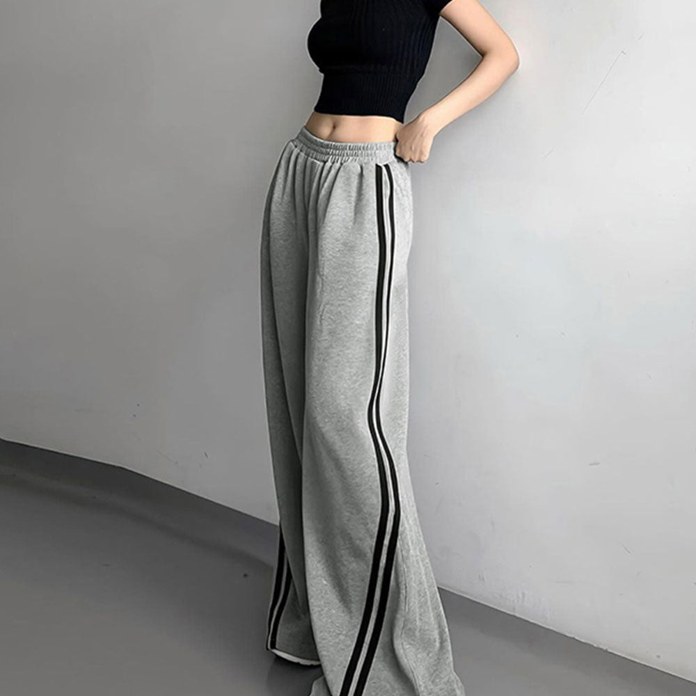 Striped High Waist Trousers