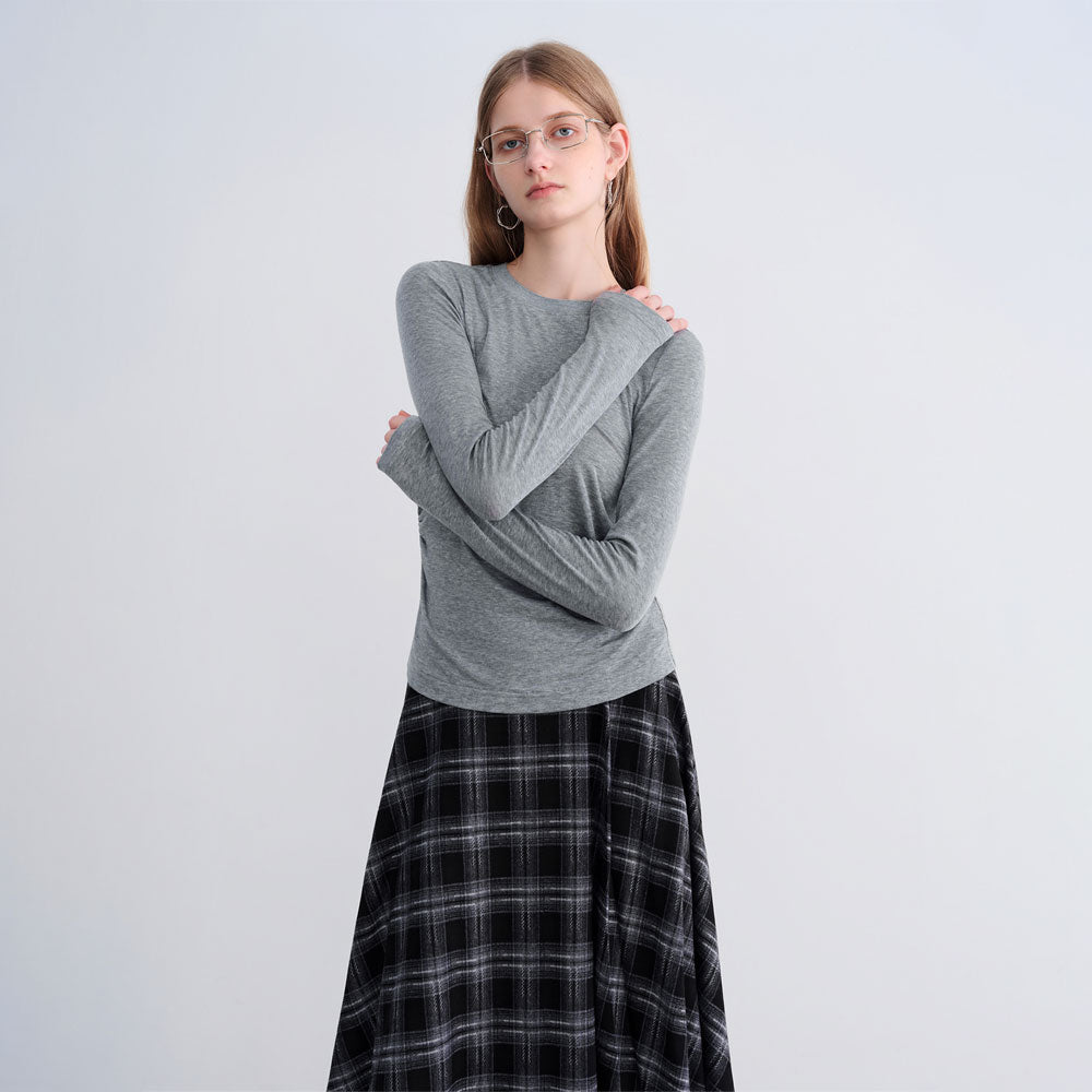 Pure Wool Fall T-Shirt Round Neck