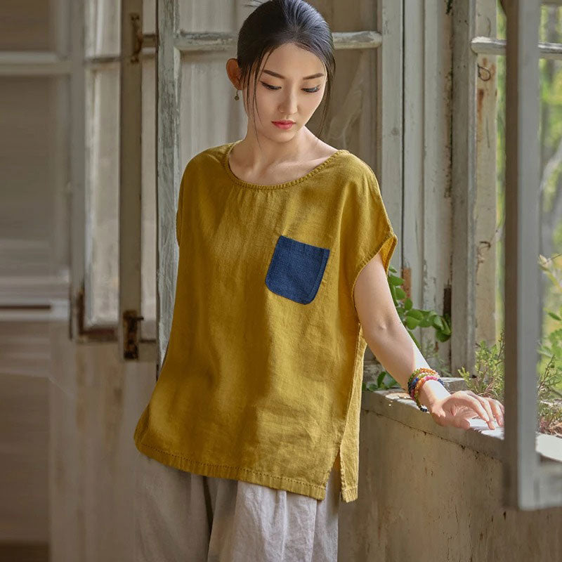 Cotton Linen Casual T-Shirt
