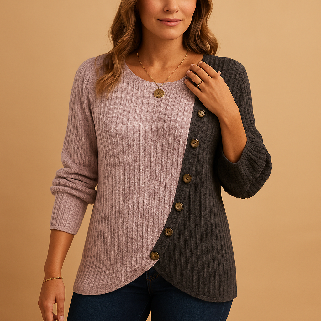 Women's elegant knitted sweater with a flattering fit and timeless design, perfect for work, casual wear, and everyday styling.