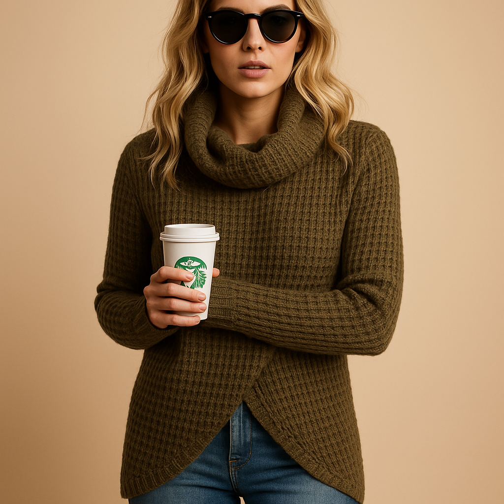 Women's fitted knitted sweater with a tailored cut and soft fabric, perfect for casual outings and everyday wear in any season.
