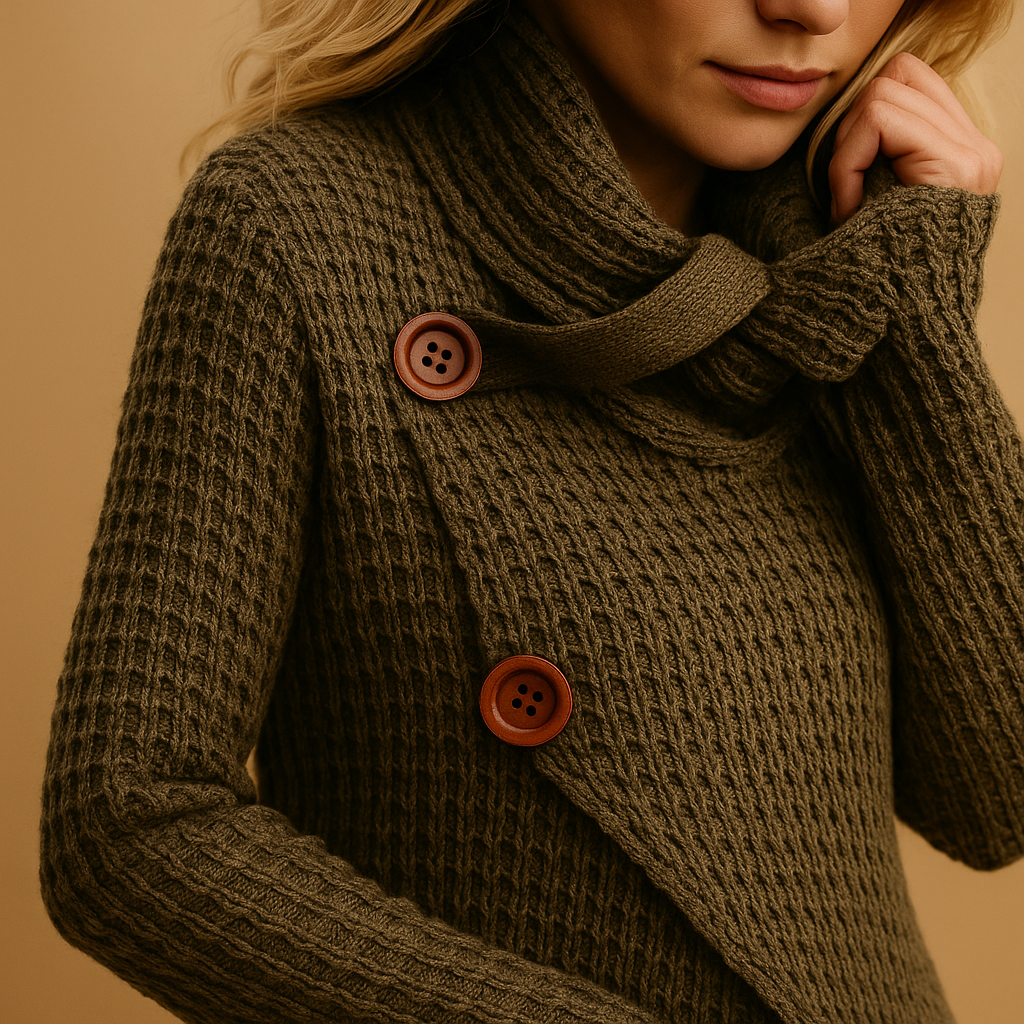 Women's fitted knitted sweater with a tailored cut and soft fabric, perfect for casual outings and everyday wear in any season.