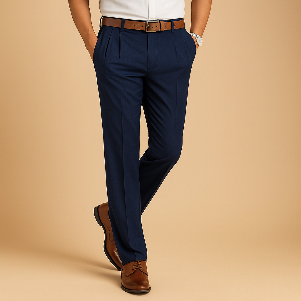 Men’s casual chino pants with relaxed fit and neat finish, breathable and lightweight design, perfect for smart casual outfits and daily wear.