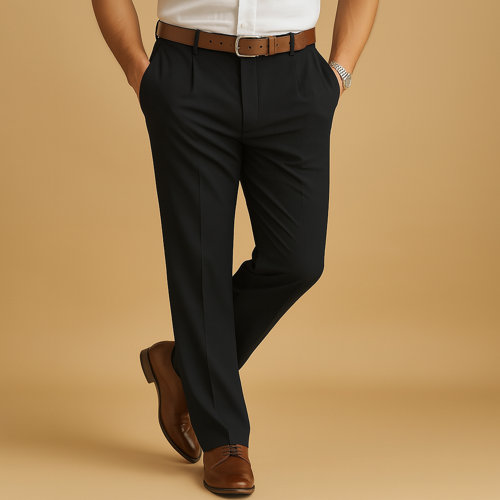Men’s casual chino pants with relaxed fit and neat finish, breathable and lightweight design, perfect for smart casual outfits and daily wear.