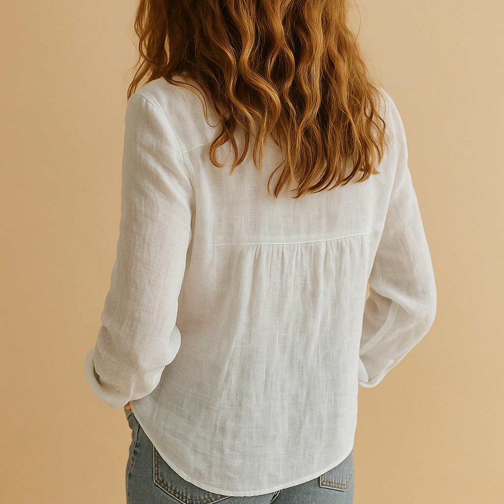 Women’s casual lightweight blouse with a relaxed fit and breathable fabric, perfect for daily wear, work, or casual outings in any season.