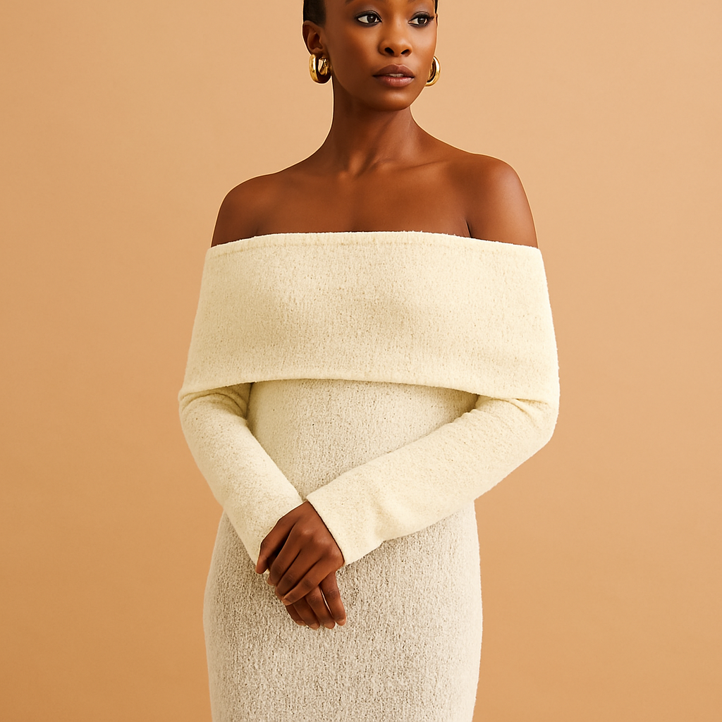 Chic off-shoulder summer dress for women with comfortable fit and adjustable design, perfect for sunny days and casual outings.