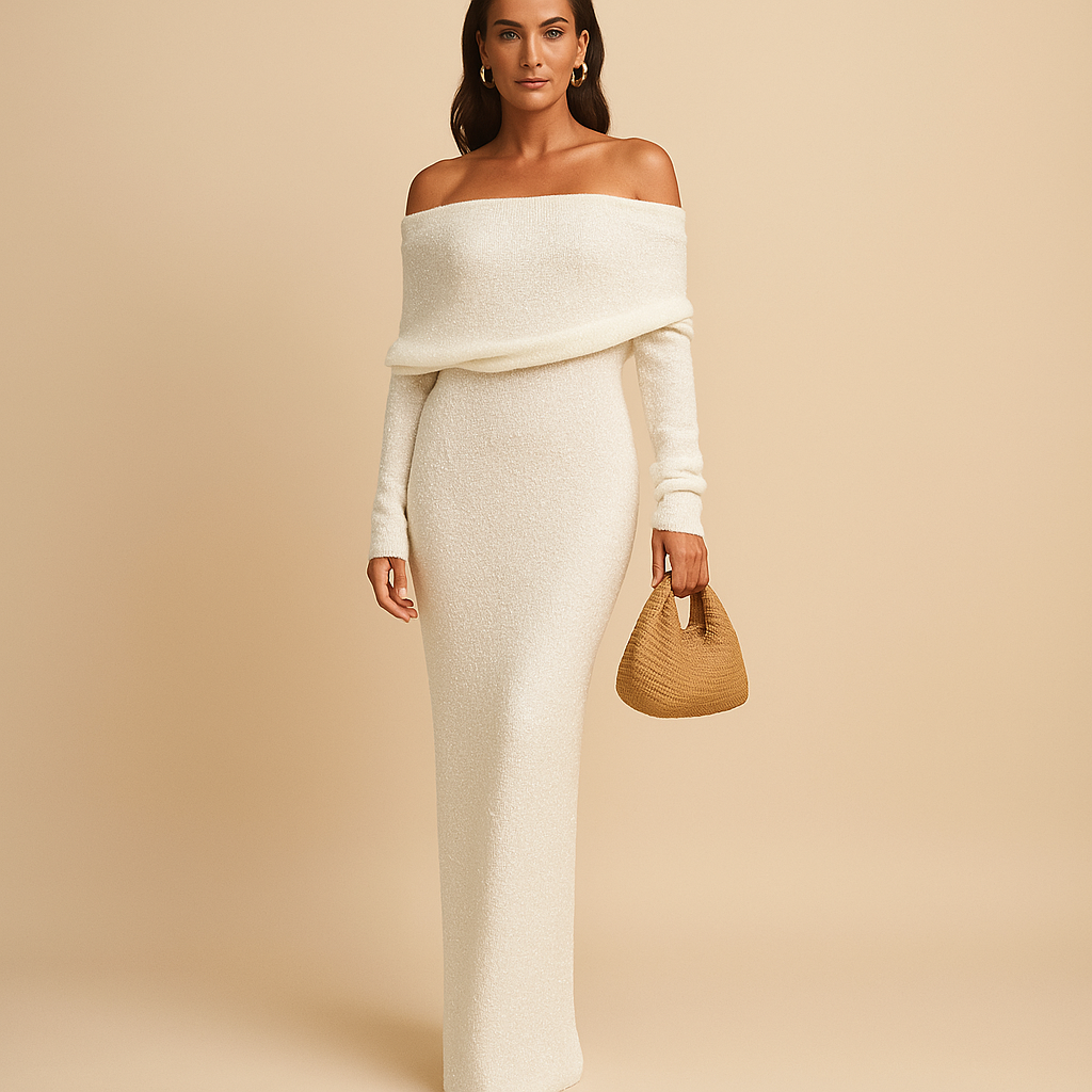 Chic off-shoulder summer dress for women with comfortable fit and adjustable design, perfect for sunny days and casual outings.