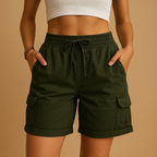 Women’s classic cargo shorts with breathable fabric, relaxed airy fit, and functional pockets. Perfect for casual summer wear and active days.